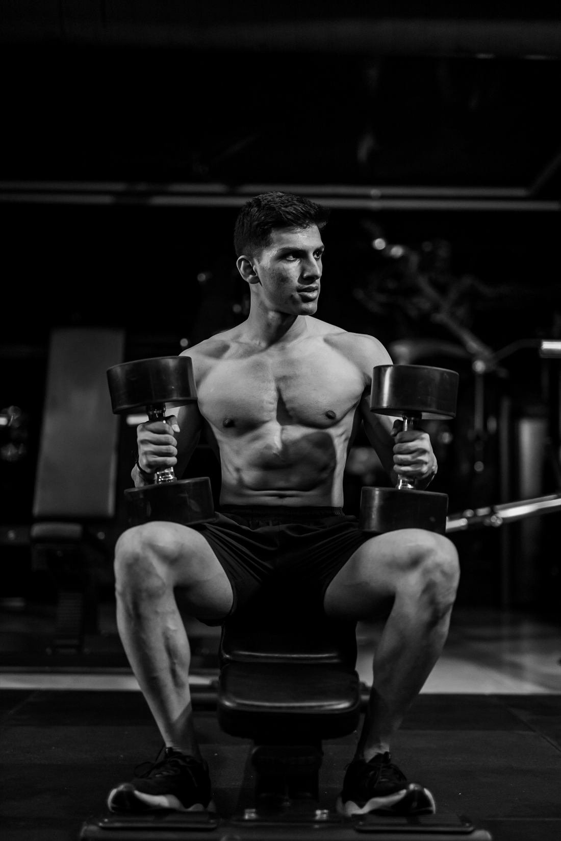 Strength training portrait